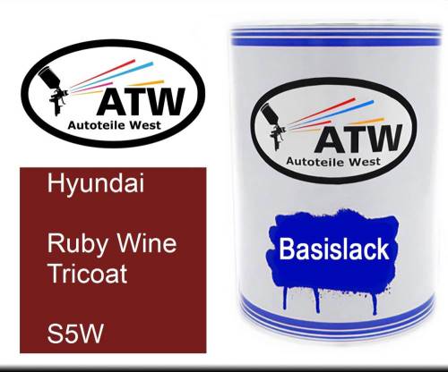 Hyundai, Ruby Wine Tricoat, S5W: 500ml Lackdose, von ATW Autoteile West.